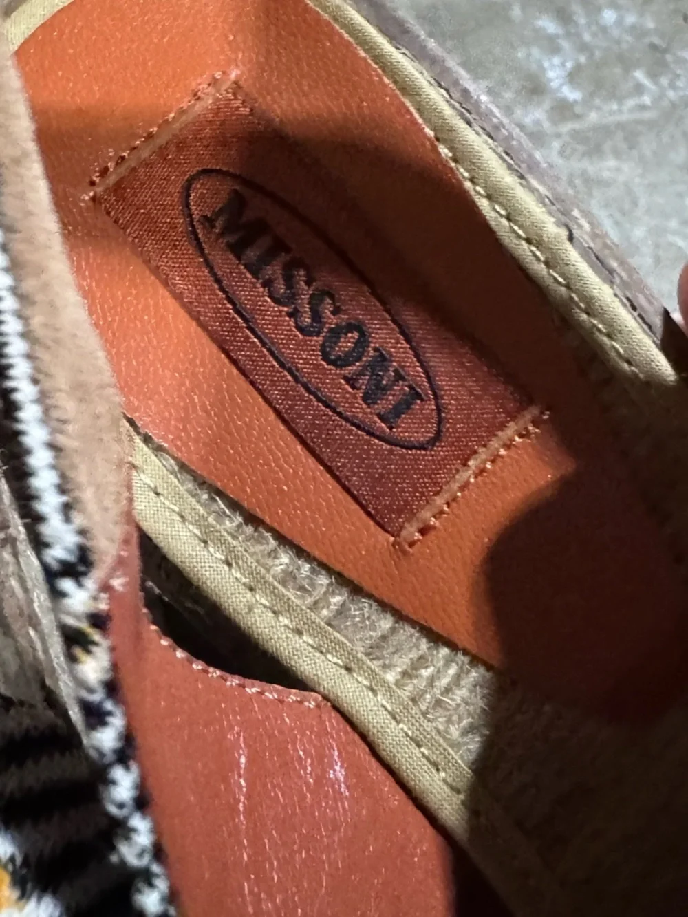 Missoni chevron espadrille wedge Size 7.5